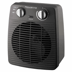 Rowenta SO2210 Compact Power Heizlüfter | 2 Leistungsstufen | Elektro-Heizung | Innenraum | für 20 m² Räume | Schwarz Schwarz Stand | bis 20 m²