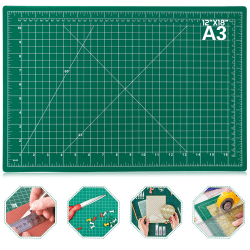 anezus Self Healing Sewing Mat, 12inch x 18inch Rotary Cutting Mat Double Sided 5-Ply Craft Cutting Board for Sewing Crafts Hobby Fabric Precision Scrapbooking Project 45.7L x 45.7B cm