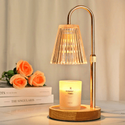 Valentinstag Kerzenwärmer Lampe Geschenk für Ihn Sie, Candle Warmer Valentinstagsgeschenk für Frauen, Elektrische Duftlampe mit Timer und Dimmer, Vintage-Kerzenwärmer Partner Geschenke für Frau A1-gold
