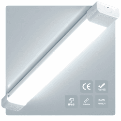 Anten LED Feuchtraumleuchte 120cm | 36W Feuchtraumlampe | Kalteweiss 6000K 4000LM Werkstattlampe | IP65 Wasserfest Wannenleuchte | Wasserdicht Kellerleuchte für Büros Keller Werkstätten Garage 120cm Kaltweiß(6000k) 1 Stück