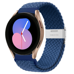 22mm Geflochtenes Solo Loop für Samsung Galaxy Watch 3 45mm/Galaxy Watch 46mm/Gear S3 Frontier Classic,Nylon Armband für Garmin vivoactive 4/Venu 2,für HUAWEI Watch GT/GT2/GT2e/GT3/4/GT4 Pro Band 02-blau