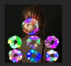 URAQT Leuchtende Haargummis, 6PCS Mallorca Party Accessoires, Leuchtende Haarbänder Neon Haargummi, Haargummis Damen Mädchen Haarschmuck Festival Accessoires für Weihnachten, Geburtstag, Neujahr 6 PCS Farbe – Haarseil