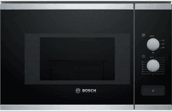 Bosch BFL520MS0 Einbau-Mikrowelle, Kombigerät, 20 l, 800 W, Schwarz, Edelstahl Noir, Acier Inoxydable
