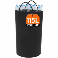 Lifewit Pfandflaschen Sammelbehälter 115 L, X-Large Pfandflaschen behälter für die Leergutaufbewahrung, faltbare Behälter Leergut & Altglas Aufbewahrung, Schwarz 115L Schwarz