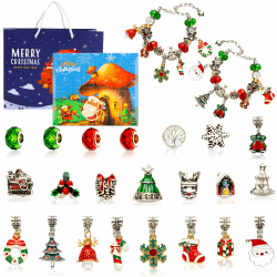 Weihnachtskalender Schmuck basteln, SilverChry adventskalender kinder 10 jahre madchen basteln, adventskalender schmuck, stitch adventskalender 2024, Überraschung, Rätsel (Blau)