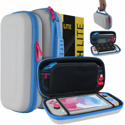 Orzly Tragetasche kompatibel mit Nintendo Switch Lite – Aufbewahrungstasche / - Hartschalen Case/Cover/Hülle/Schutzhülle für die Verwendung mit der Nintendo Switch Lite Konsole & Accesoires Z&z Colour