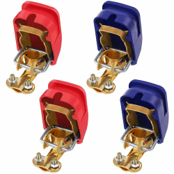 yotutun Autobatterie Klemmen, 2 Paare Batterieklemmen 12V, Polklemmen für Autobatterie, KFZ Auto Batteriepolklemmen, Batterie Schnellklemmen für Auto Motorrad Truck Boot
