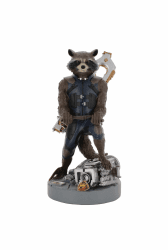 Cableguys Gaming-Figur Marvel Guardians of the Galaxy Rocket Raccoon - Zubehör Controller- oder Smartphone-Halterung - Inkl. USB-Kabel