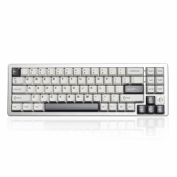 YUNZII AL71 68% mechanische Tastatur, Vollaluminium CNC, Hot Swap Dichtung, 2.4GHz Wireless BT5.0/USB-C Wired Gaming Keyboard, NKRO Programmierbare RGB Backlight (White, Crystal White Switch) crystal white switch white