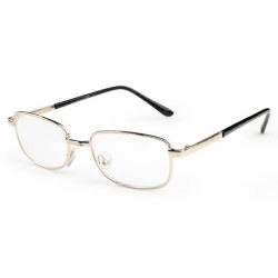 Aiweijia Metallrahmen Lesebrille Rechteck Vollrahmen mit Rechteckiger Eyewea für Männer Frauen Mit Etui Wie das Bild 5.0 x