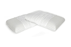 Talamo Italia 2er-Set Kissen für das Bett, 100% Made in Italy, Abnehmbares "Seifen"-Kissen aus perforiertem Memory-Schaum, hypoallergen und atmungsaktiv, 70x40xh16 cm altezza 16 Cover inclusa Set da 2