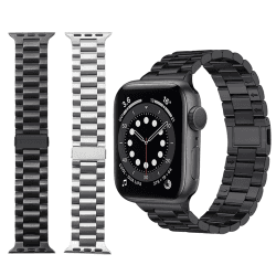Coholl Armband Kompatibel mit Apple Watch 38mm 40mm 41mm 42mm 44mm 45mm, Ersatzarmband aus Edelstahl mit Magnetschnalle aus Metall Kompatibel für Apple Watch Series se/7/6/5/4/3/2/1 42/44/45mm Schwarz