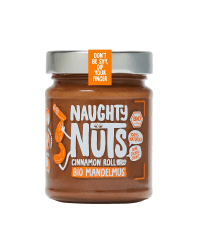 NAUGHTY NUTS Bio Mandelmus Cinnamon Roll | Mit Mandeln & Zimt | 100% Natürlich & Vegan | Ohne Palmöl & Zucker | Ideal Als Topping Für Müsli | 250g Mandelmus Cinnamon Roll 250 g (1er Pack)