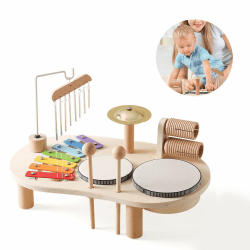Kinder Trommel Set,musikinstrumente für Kinder ab 1 Jahr, Montessori Lernspielzeug Schlagzeug Mit Xylophon, Schlagzeug Kinder