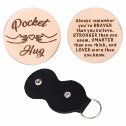 TAKUZA Pocket Hug Mutmacher Geschenk, Kleine Umarmung Glücksbringer, Aufmunterung Geschenke, Glücksbringer Prüfung, Gute Besserung Geschenke, Geschenk zur Aufmunterung für Familie Freunde (Roségold)