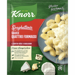 Knorr Spaghetteria Sauce Quattro Formaggi 4 Sorten Käse und Basilikum, 1er Pack (1 x 250 ml)