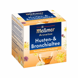 Meßmer Husten- und Bronchialtee | hustenlösend & lindernd | 9 Teebeutel | Glutenfrei | Laktosefrei | Vegan Husten- und Bronchialtee 9 Teebeutel