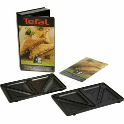 Tefal XA800212 Collection Set Snack Sandwich-Platte, dreieckig, Rezeptbuch mit 4,4 x 15,5 x 24,2 cm Sandwich-Platte/dreieckig