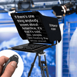 Leeventi Teleprompter Kompatibel mit iPad, Tablet, Smartphone und DSLR Kamera, Steuerung per Fernbedienung oder App Kompatibel mit Android und IOS, Ideal für Videoaufnahmen (Version 5.1)