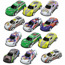suaywo 12 Stück Stunt Spielzeugauto Metall Kleine Spielzeugautos mit Rückzug Mini Rennauto Mini Auto Set Rennauto Aufziehautos für Kleinkinder Jungen Mädchen Spielzeug Geschenk