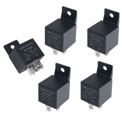 HISports 5 Stück 12V 40A Relais,5 Pin Auto Relais JD2912-1Z-12VDC SPST für Auto LKW Boot Van Motorrad,Schalter und Vorspeisen Motorrelais,Umschaltrelais Wechselrelais 12V 40A 5PIN 5 Stück