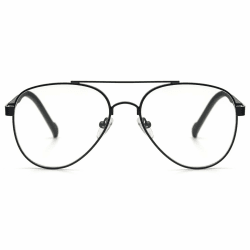 KoKoBin Vintage Metallrahmen Lesebrille Flieger Kröte Rahmen Objektiv Anti Blau Licht Damen Männer Computer Lesebrillen (Schwarz, 1.0) 1.0 Schwarz