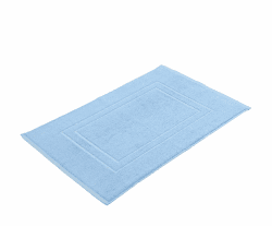 Gözze - Badvorleger 2er-Set, 100% Baumwolle, 50 x 70 cm - Taubenblau