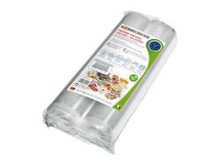 ROMMELSBACHER VRS 3060 Profi Folienrollen 30 x 600cm, 2 Rollen, BPA-frei, extrem stark & reißfest 210μm, eingeprägte Luftrillen, wiederverwendbar, Sous Vide, Made in Europe, für alle Balkenvakuumierer