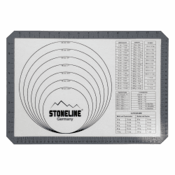 STONELINE® Backmatte, 42 x 29,5 cm, aus Silikon, mit Hilfslinien und Umrechnungstabellen internationaler Maßangaben 42L x 29.5B cm
