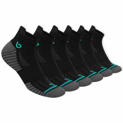 BAMBOS Sneaker Socken Ultraweich Bambus Herren Damen Kurz Sportsocken Laufsocken, 3/6 Paare 35-38 Schwarz/ Grau 6P