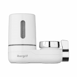 Ibergrif M91007 Wasserhahn filter für Trinkwasser, kalkfilter wasserhahn, Kann Entfernt ​Blei, Chlor, Sand, chwermetalle und Andere Schadstoffe (Einschließlich 1 Filter) Wasserhahn-Filtrationssystem