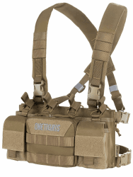 OneTigris Chest Rig, Taktische Weste Verstellbare Molle Taktische Airsoft Weste wasserdichte für CS Spiele, Militärfans und Airsoft-Jagdspiele Kojotenbraun