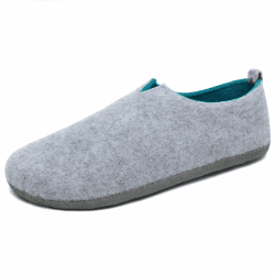 Mishansha Unisex Filzpantoffeln Winter Indoor Hausschuhe Mit Latex Sohlen, Gr.36-47 42 EU Grau
