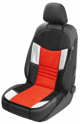 Walser Auto-Sitzauflage Hunt, Sitzkissen-PKW, Universal Sitzschoner-Auto, Sitzauflage-Auto Vordersitze, Sitzunterlage-Auto rot/schwarz Rot Hunt