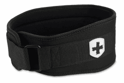 Harbinger Gewichthebergürtel aus Nylon, flexibler und ultraleichter Schaumstoffkern, 11,4 cm breit, Schwarz