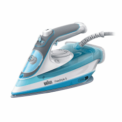 Braun TexStyle 5 Dampfbügeleisen SI 5006 BL - Bügeleisen mit Freeglide 3D Bügelsohle, Vertikaldampf, 2600 Watt, Dampfstoß 180 g/min, 330 ml Wassertank, Blau