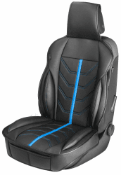 Walser Premium Sitzauflage Auto Kimi, Sitzschoner Auto schwarz/blau, Vergleichssieger* Auto Sitzauflagen, Sitzbezug Auto Vordersitze, Schonbezug Autositz, Autositzauflage Vordersitze PKW/LKW