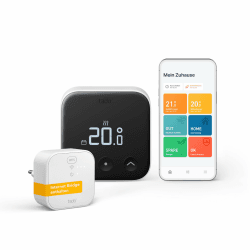 tado° Smartes Thermostat X – Starter Kit, verkabeltes Raumthermostat und Bridge X, Steuerung per App und Smart Speaker (Alexa, Siri, Google Assistant), DIY Installation, nicht kompatibel mit tado° V3+ Starter Kit X Starter Kit: Raumthermostat verkabelt
