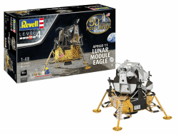 Revell Modellbausatz Apollo 11 Mondlandefähre Eagle I Maßstab 1:48 I 75 Teile I Nachbildung von Neil Armstrongs historischer Reise I Geschenkset inkl Farben und Kleber I Detailreicher Modellbausatz
