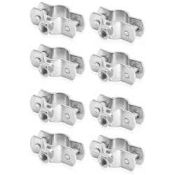 PRIOstahl® Rohrschellen aus Edelstahl V2A f. Stockschrauben - Rohrhalter Rohrbefestigung Rohr (1/2" Zoll, 20-27mm, 8 Stück) 1/2" Zoll, 20 - 27mm 8 X Rohrschelle