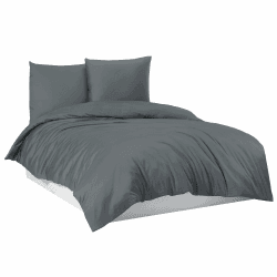 Mixibaby Bettwäsche Bettgarnitur Bettbezug 100% Baumwolle 135x200 155x220 200x200 200x220, Farbe:Silber, Größe:200 x 220 cm 200 x 220 cm Silber