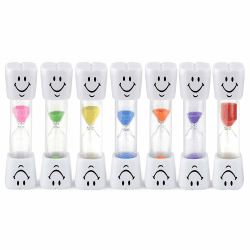 HOSTK 7pcs 3min Zahnbürsten Sanduhr Zahnbürste Uhr für Kinder Kinder Geschenk Spiele Koch Treffen Lesen Klassenzimmer Küche Home Office Dekoration