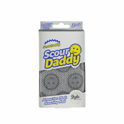 Scrub Daddy Scour Daddy, Scheuerschwamm, kratzfreie Scheuerschwämme/strapazierfähiges Scheuerschwamm zum Reinigen von Geschirr, Alternative zu scheuern aus Metall, Spülschwämme zum Abwaschen, 2er-Pack Einzelpackung Style-Kollektion