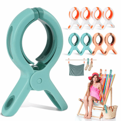 8Pcs Wäscheklammern Groß Handtuchklammern für Strandliegen Badetuch Klammern für Strandtuch Clips Winddicht Große Klammern Strandtuch Tägliche Wäsche Badetuch Bettwäsche und Dicke Kleidung