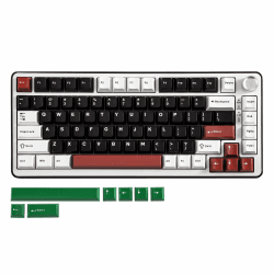 YUNZII B75 PRO Drahtlose Mechanische Tastatur, 75% Gaming Tastatur Dichtung Hot Swap Tastatur mit Knopf, Vorgeschmierte Schalter RGB, BT/Type-C/2.4G Creamy Tastatur(Milk Switch,Schwarz) Milk Switch Schwarz