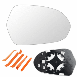 Spiegelglas Ersatz für Audi A6(4G) 2011-2018/A6 Allroad(4G) 2012-2018/A6 Avant(4G) 2011-2018 beheizbar Ersatzspiegelglas Beifahrerseite Außenspiegel Asphärisch Rückspiegelglas Seitenspiegelglas Rechts Audi A6 Beifahrerseite/Rechts