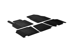 Satz Gummimatten kompatibel mit Renault Kangoo 2008-2021 & Mercedes Citan 2012-2021 (TK Profil 5-teilig), Schwarz