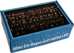 Maxstore LED Lichterkette Eisregen 600 warmweiß (30010124)