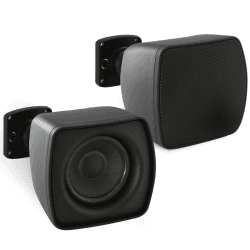 Pyle PD4STP Mini-Satelliten-Lautsprechersystem für Subwoofer (Paar), 7,6 cm (3 Zoll) Aufputz-Lautsprechersystem für Subwoofer-Satelliten-Lautsprecher, stilvolles, minimalistisches Design