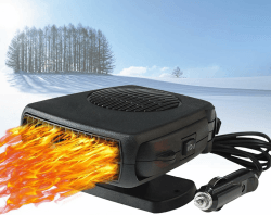 Leaflai 12V Auto Heizung Winter-Auto-Heizung-Kit, 150W Auto Defroster mit ergonomischem Griff Stecker in Zigarettenanzünder, 2 in 1 Heizung & Kühlung Mini Auto Heizung Defroster